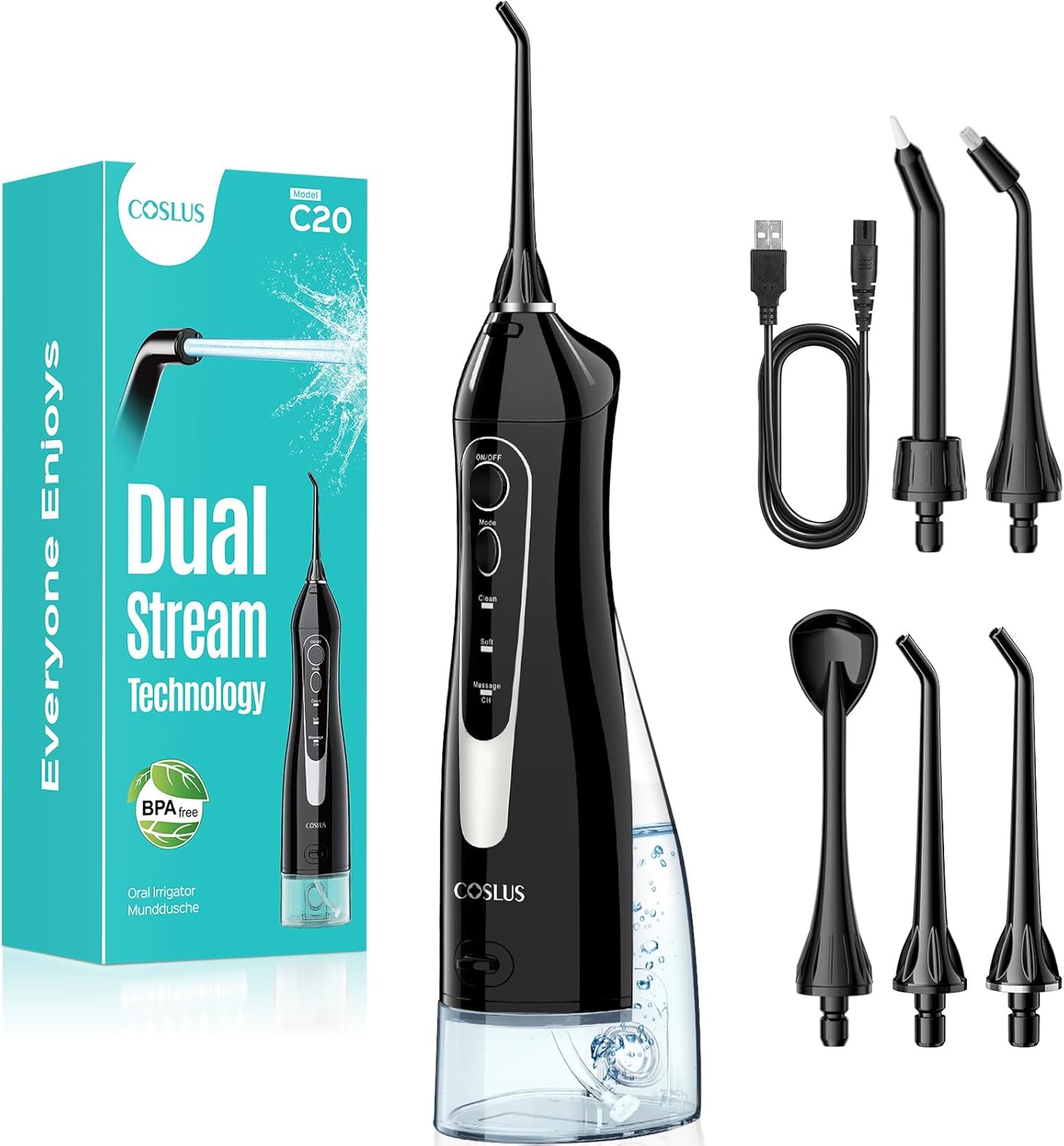 COSLUS Water Flosser for Braces UK: Only One Nozzle in the Box Fits Brackets