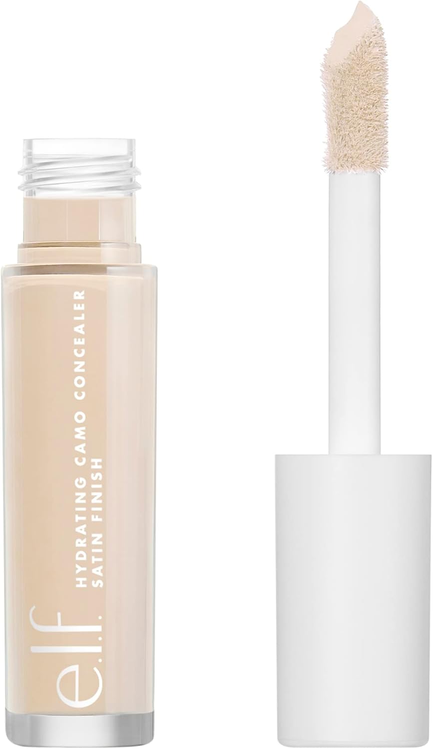 e.l.f. Hydrating Camo Concealer in Fair Warm shade with wand applicator and packaging