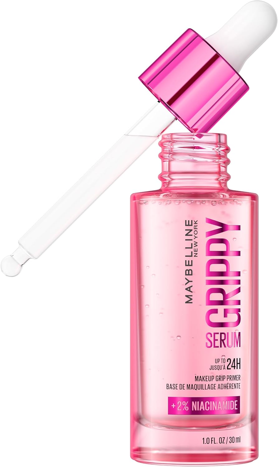 Maybelline New York Grippy Serum Makeup Primer 30ml glass dropper bottle