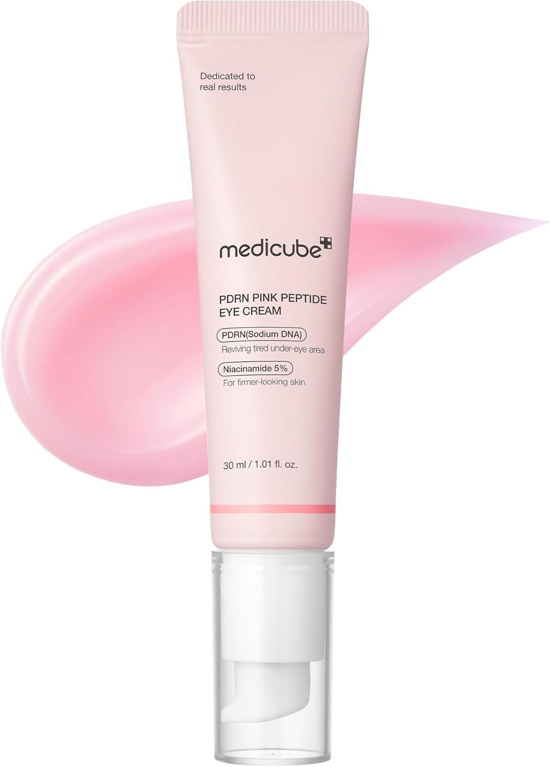medicube Eye Cream with Salmon DNA PDRN and Pink Peptides tube standing upright