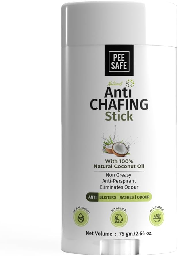PEESAFE Natural Anti Chafing Stick 75g twist-up balm for inner thighs