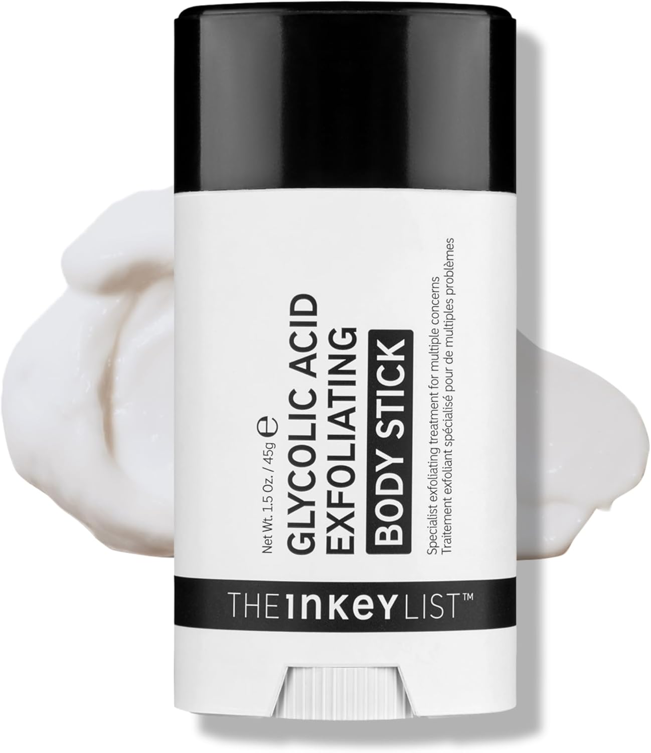The INKEY List Glycolic Acid Exfoliating Body Stick 45g pack shot