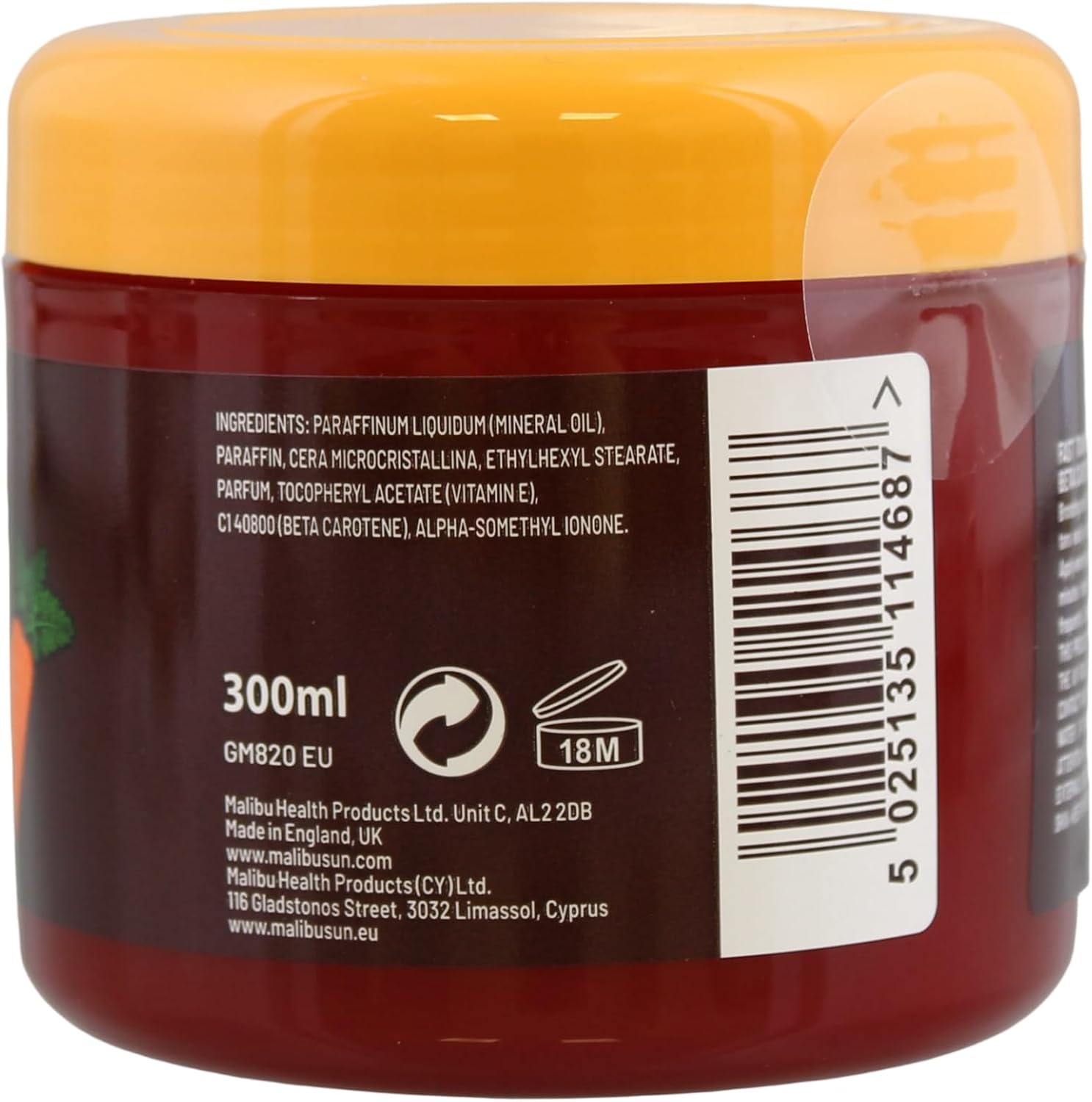 Close-up detail of the Malibu Fast Tanning Bronzing Body Butter formula