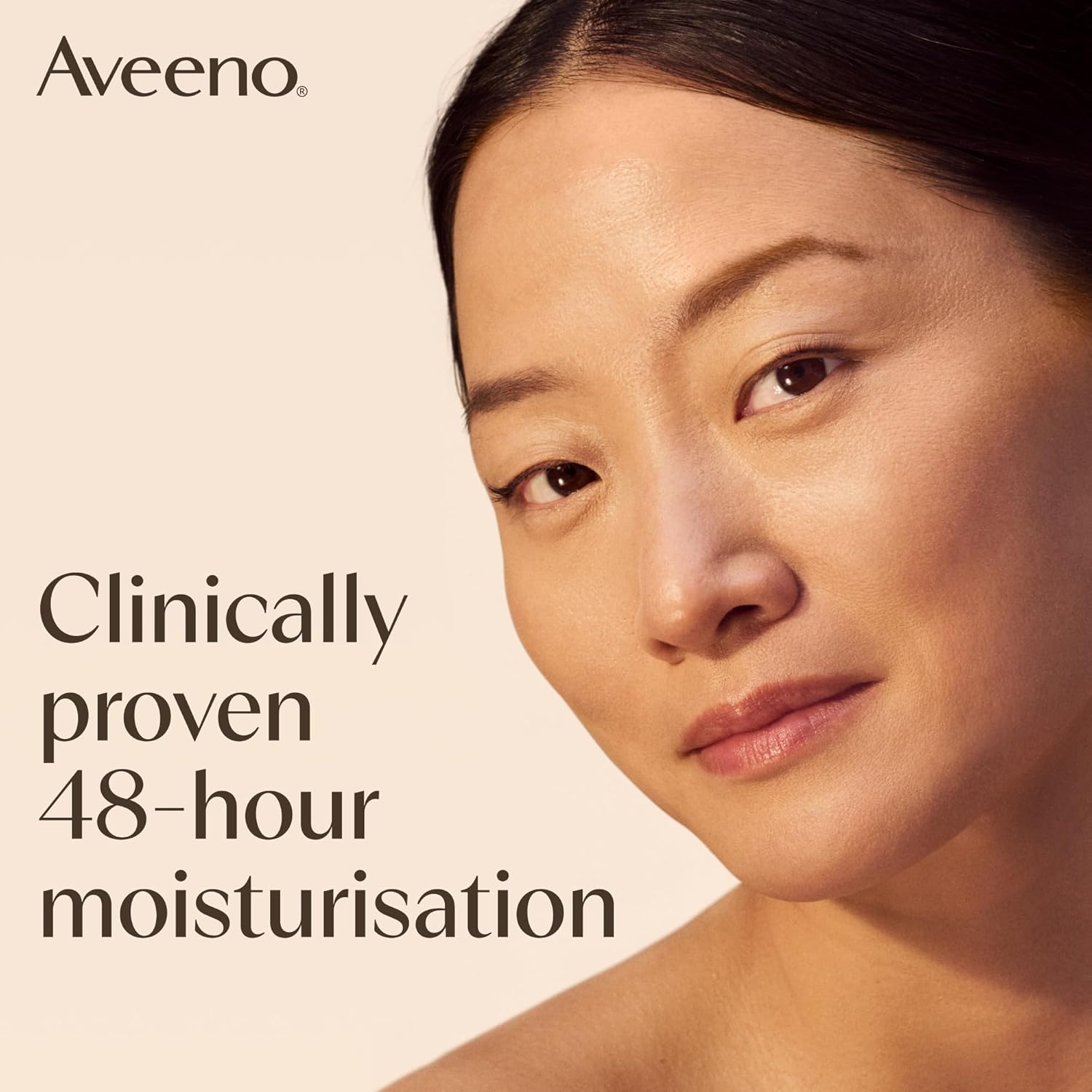 Close-up of clinically smooth and hydrated skin illustrating the moisturisation benefits of Aveeno Calm+Restore