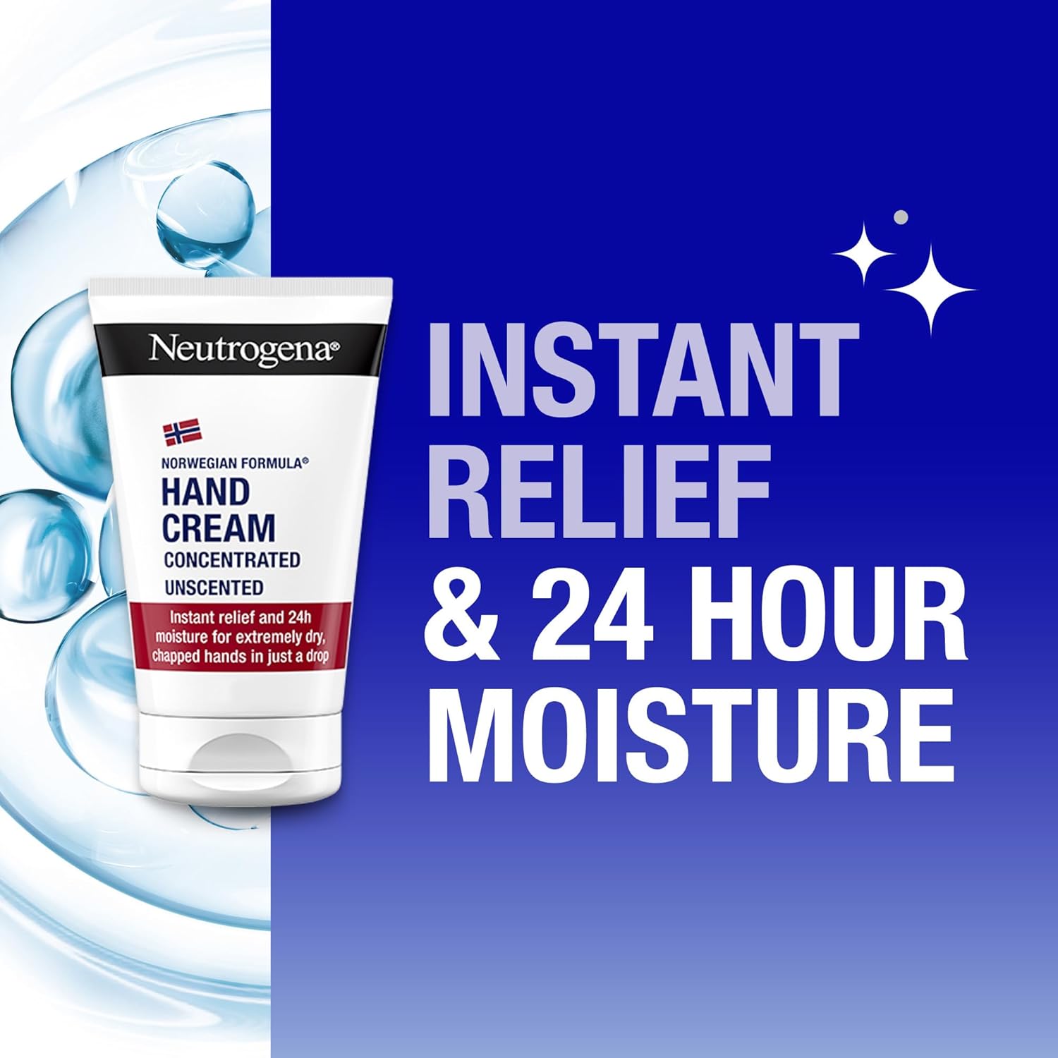 Angled view of the hand cream tube