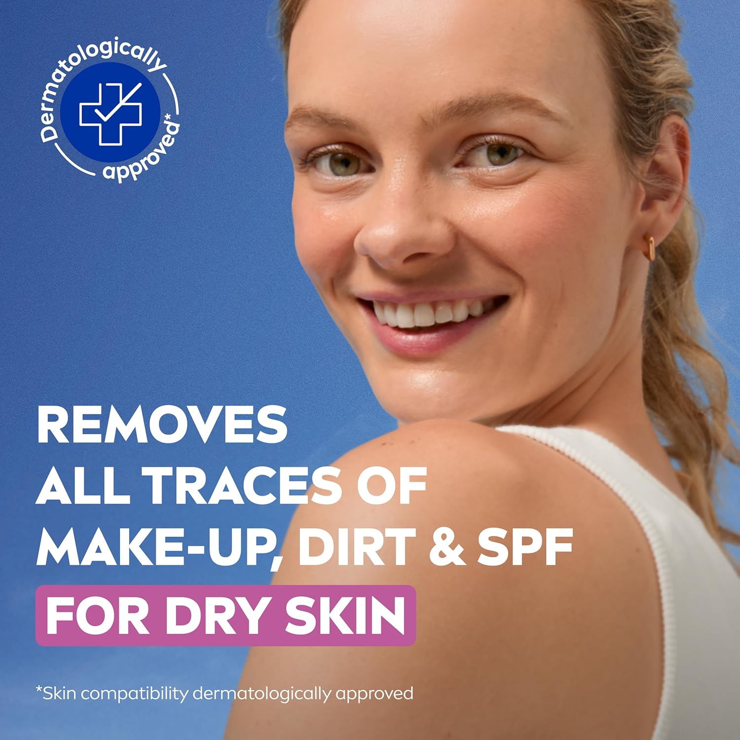 NIVEA Caring 3-in-1 Cleansing Face Wipes shown at an angle