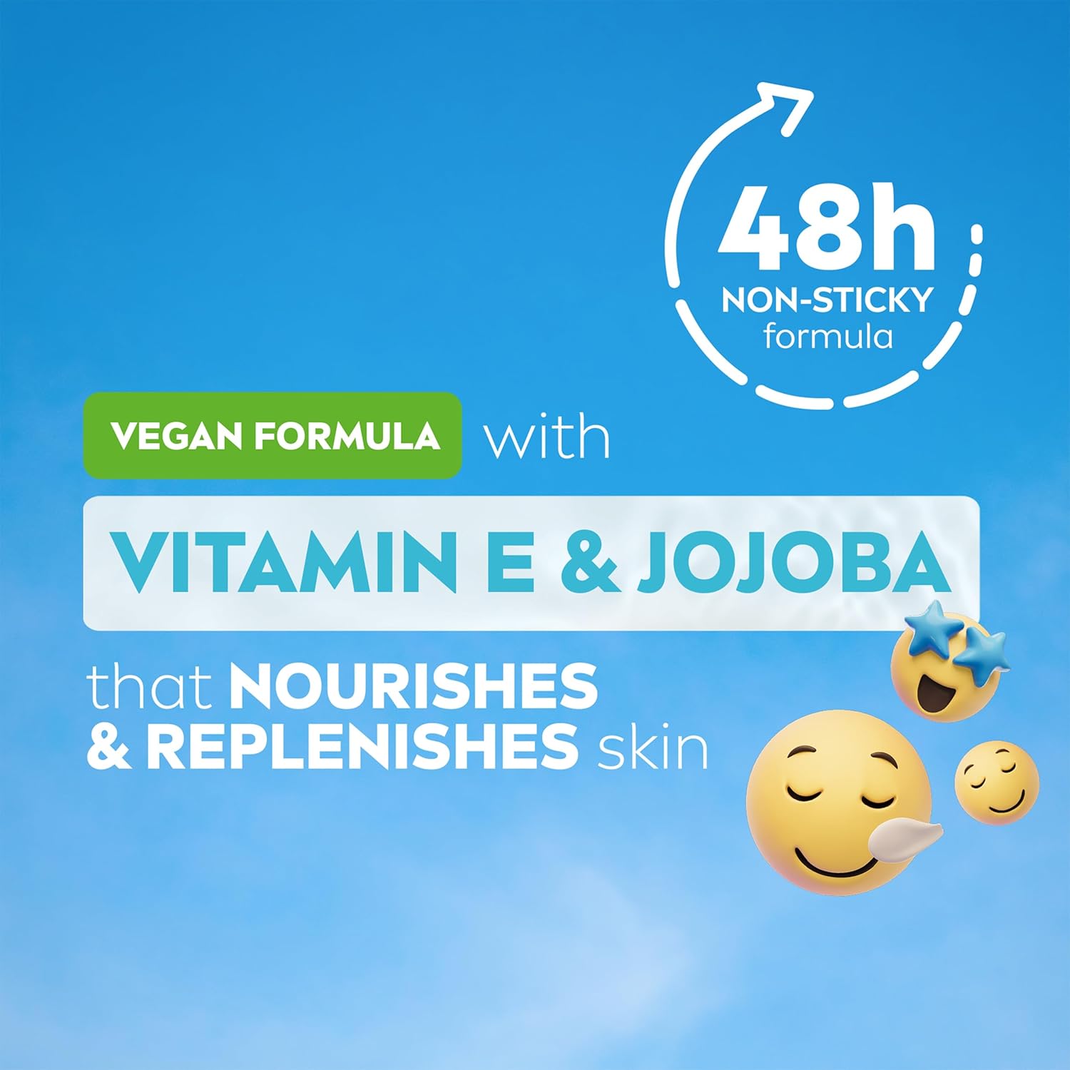 NIVEA Soft 500ml jar with 48h moisture arrow graphic and green vegan formula badge