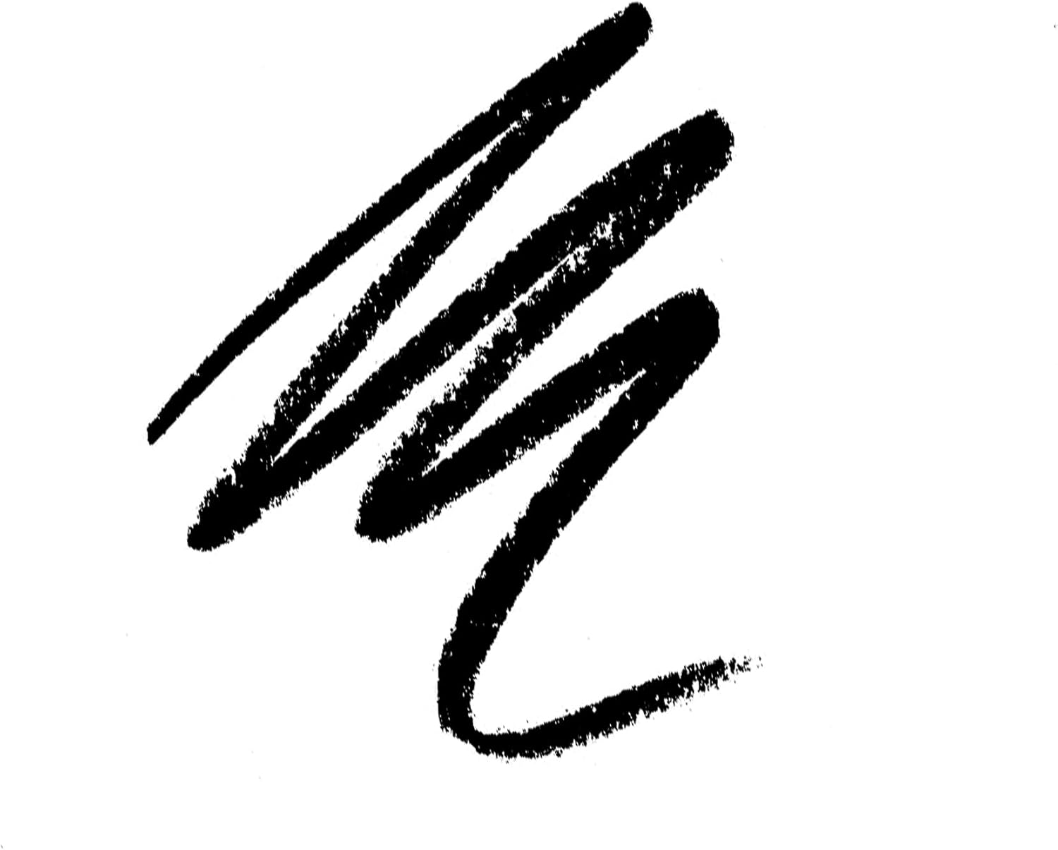 Close-up swatch of Rimmel Soft Kohl Jet Black on white background showing pigment intensity