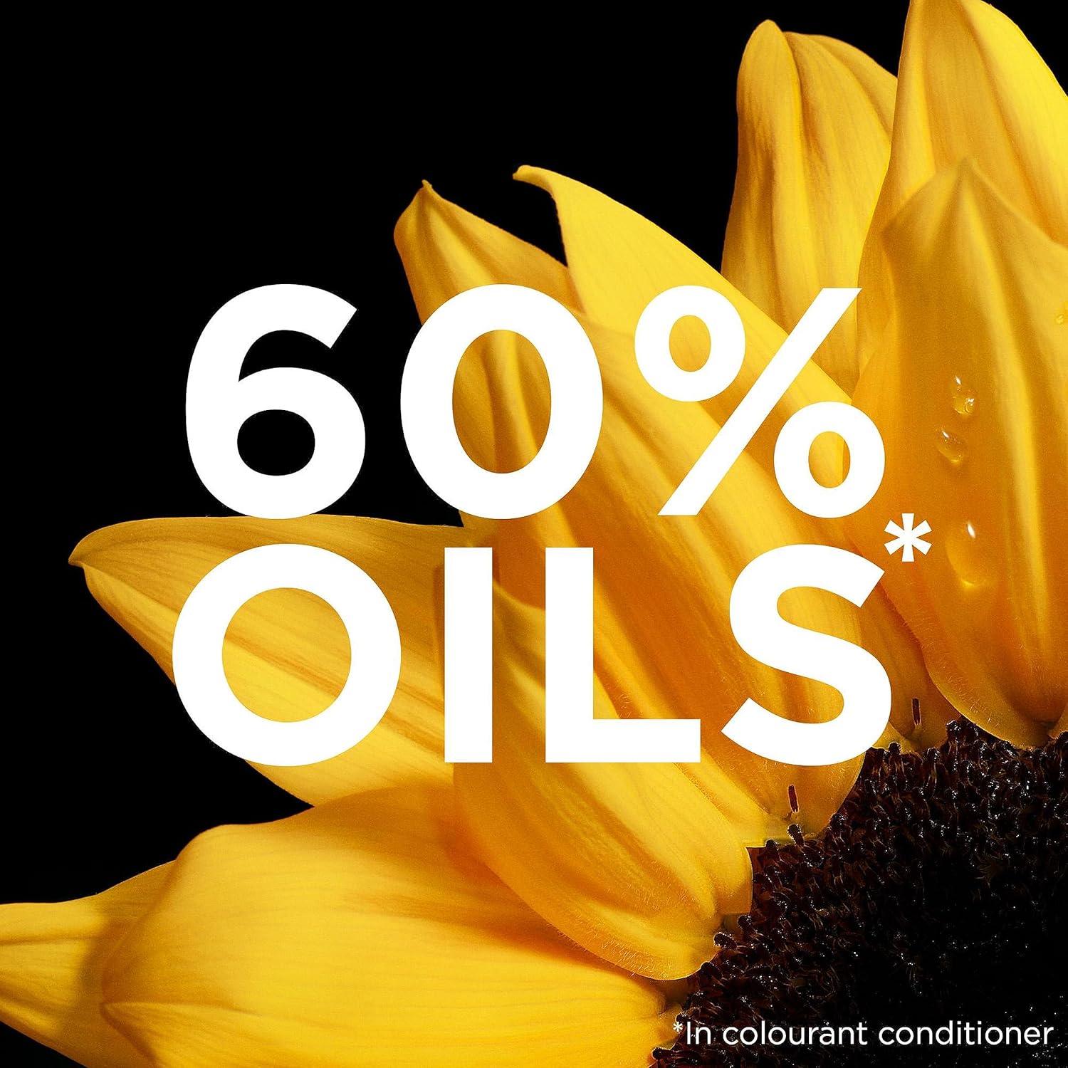 Garnier Olia 60% oils formula with natural sunflower seed oil illustration