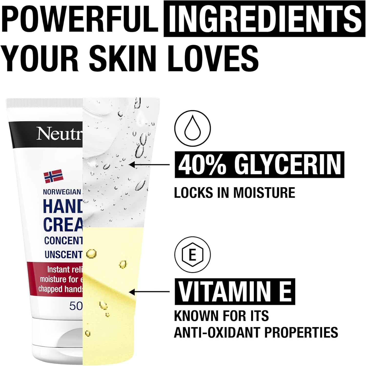 Close-up of the cream texture