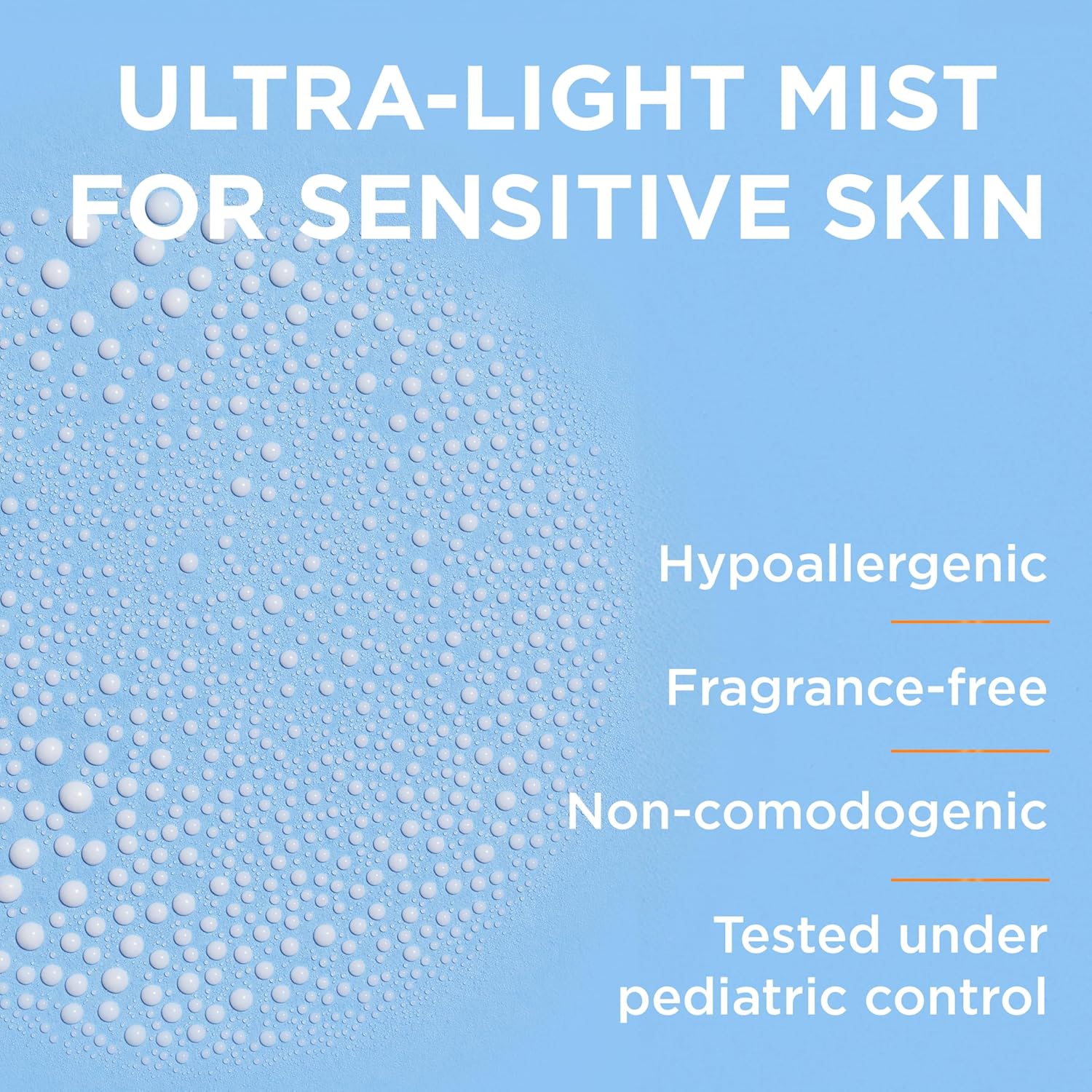 Close-up of the spray dispensing a fine mist