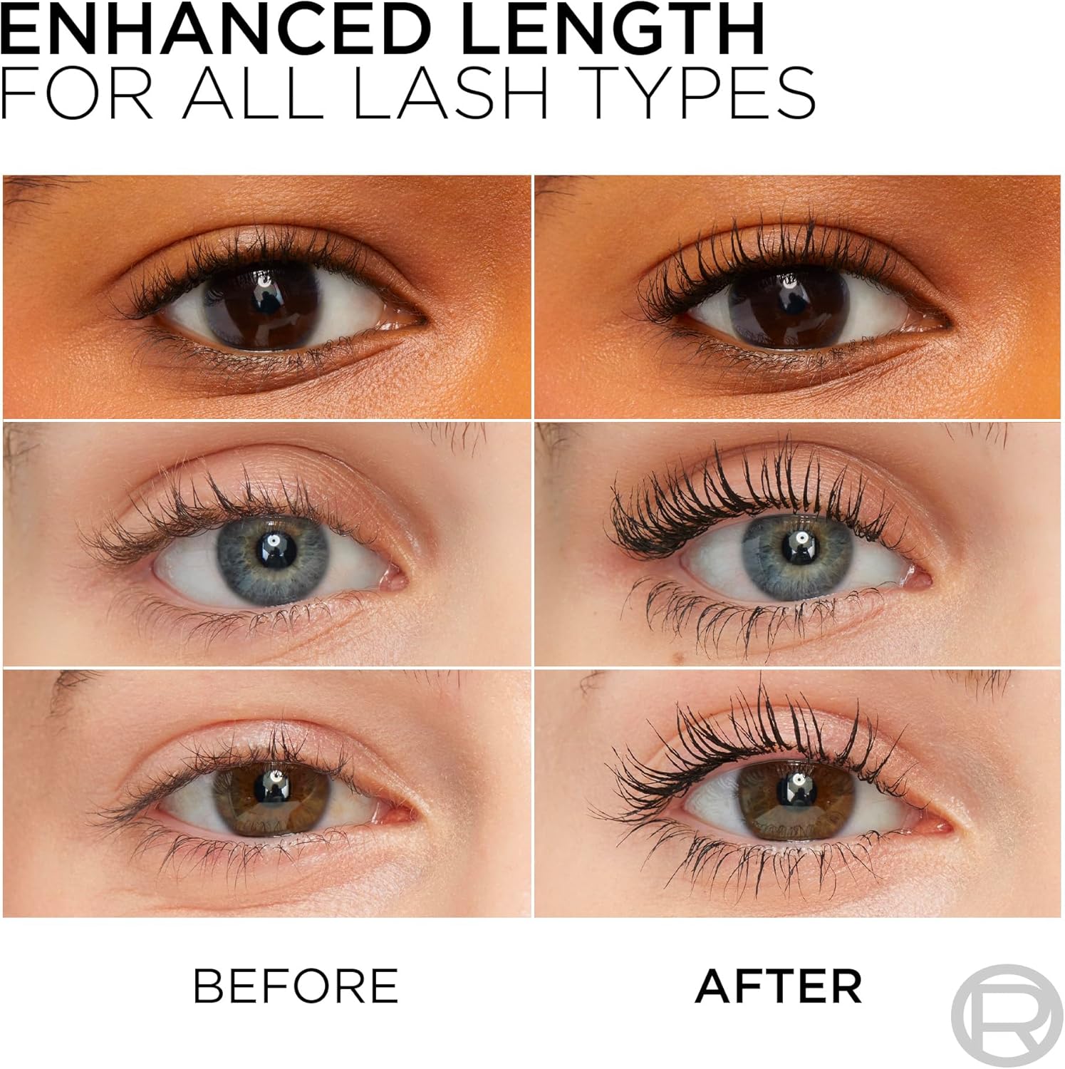 Close-up of the L'Oréal Telescopic Original mascara's slim elastomer bristle wand