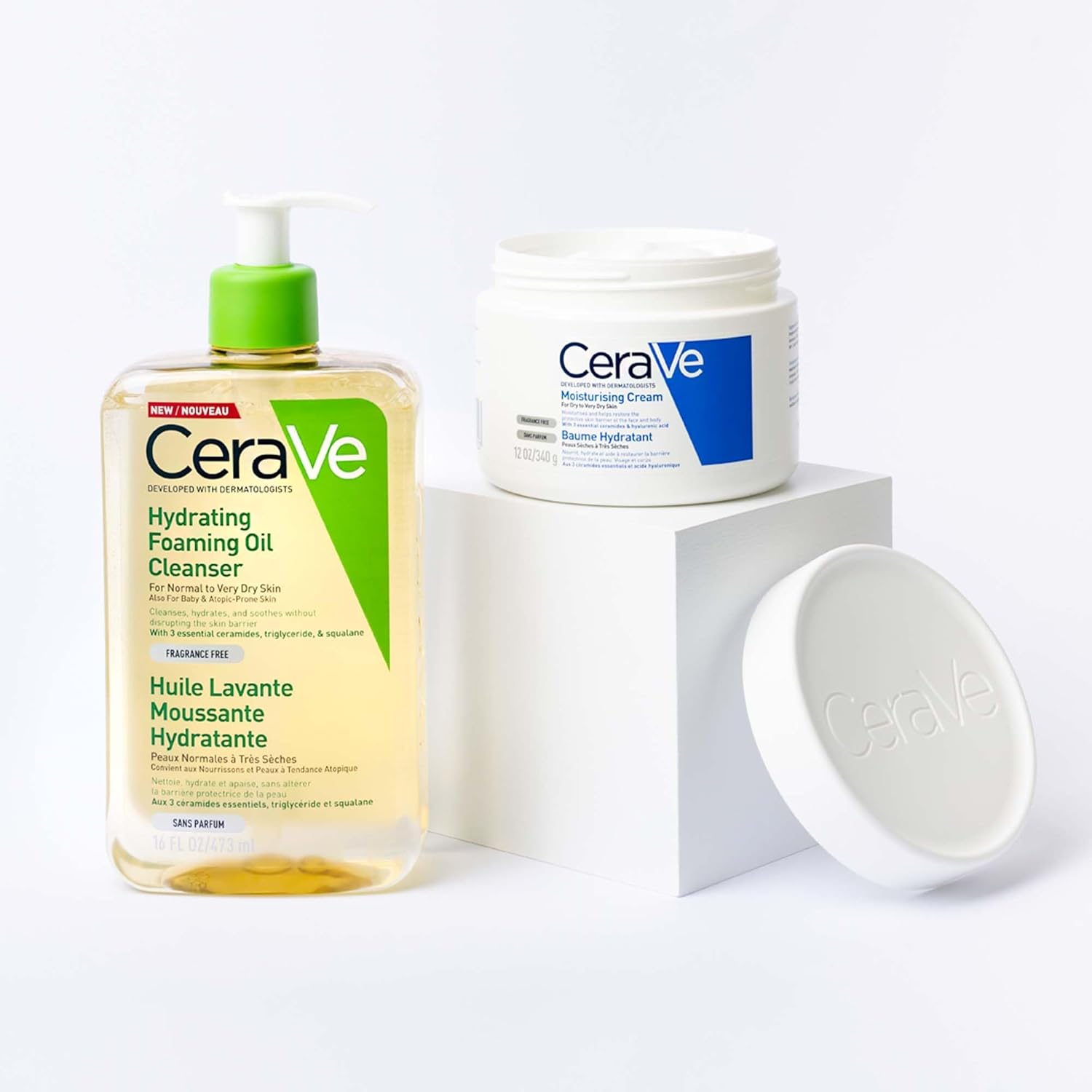 CeraVe Moisturising Cream alongside CeraVe Hydrating Cleanser for a complete skincare routine