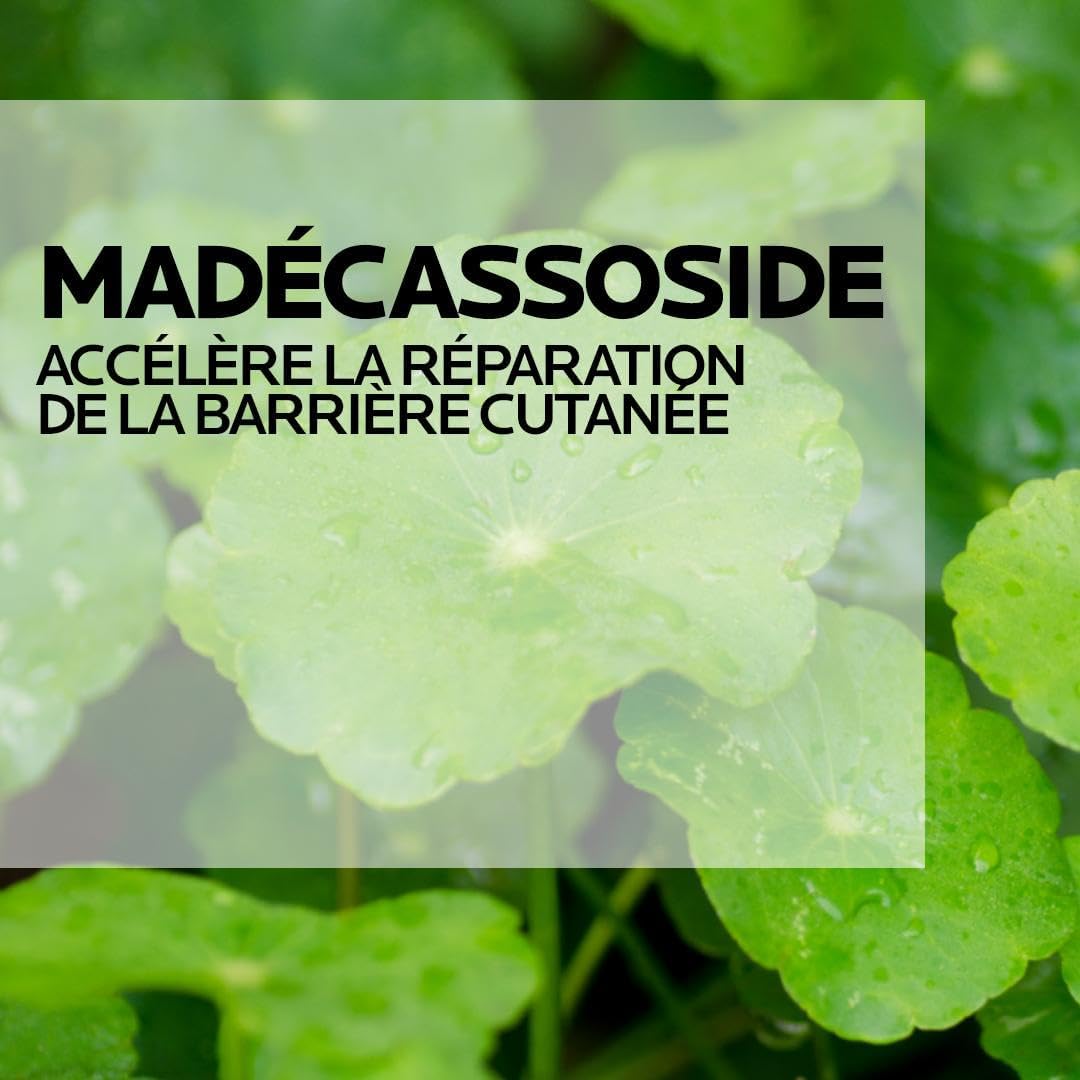 Infographic showing Madecassoside ingredient from centella asiatica in La Roche-Posay Cicaplast Baume B5