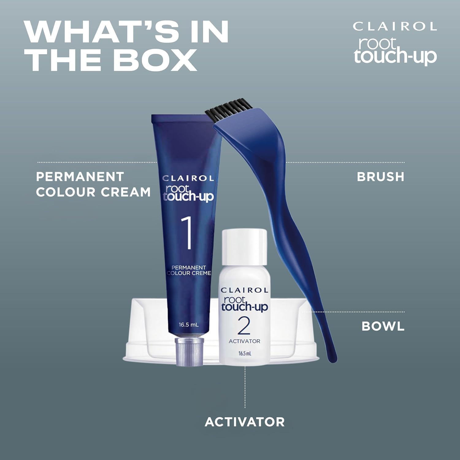 Clairol Root Touch-Up outer box packaging with product labelling visible