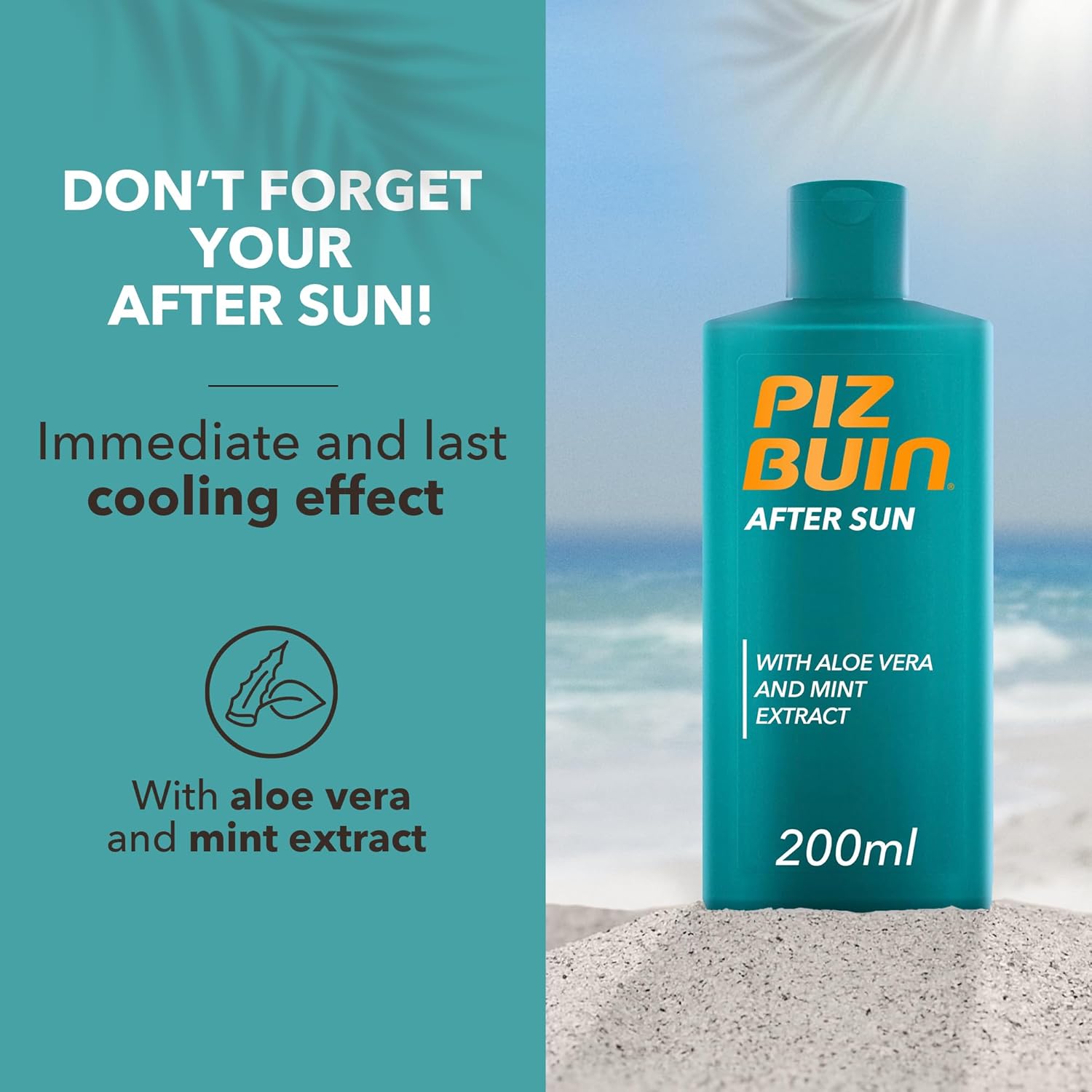 Piz Buin SPF 30 sun lotion packaging showing the 200ml bottle design