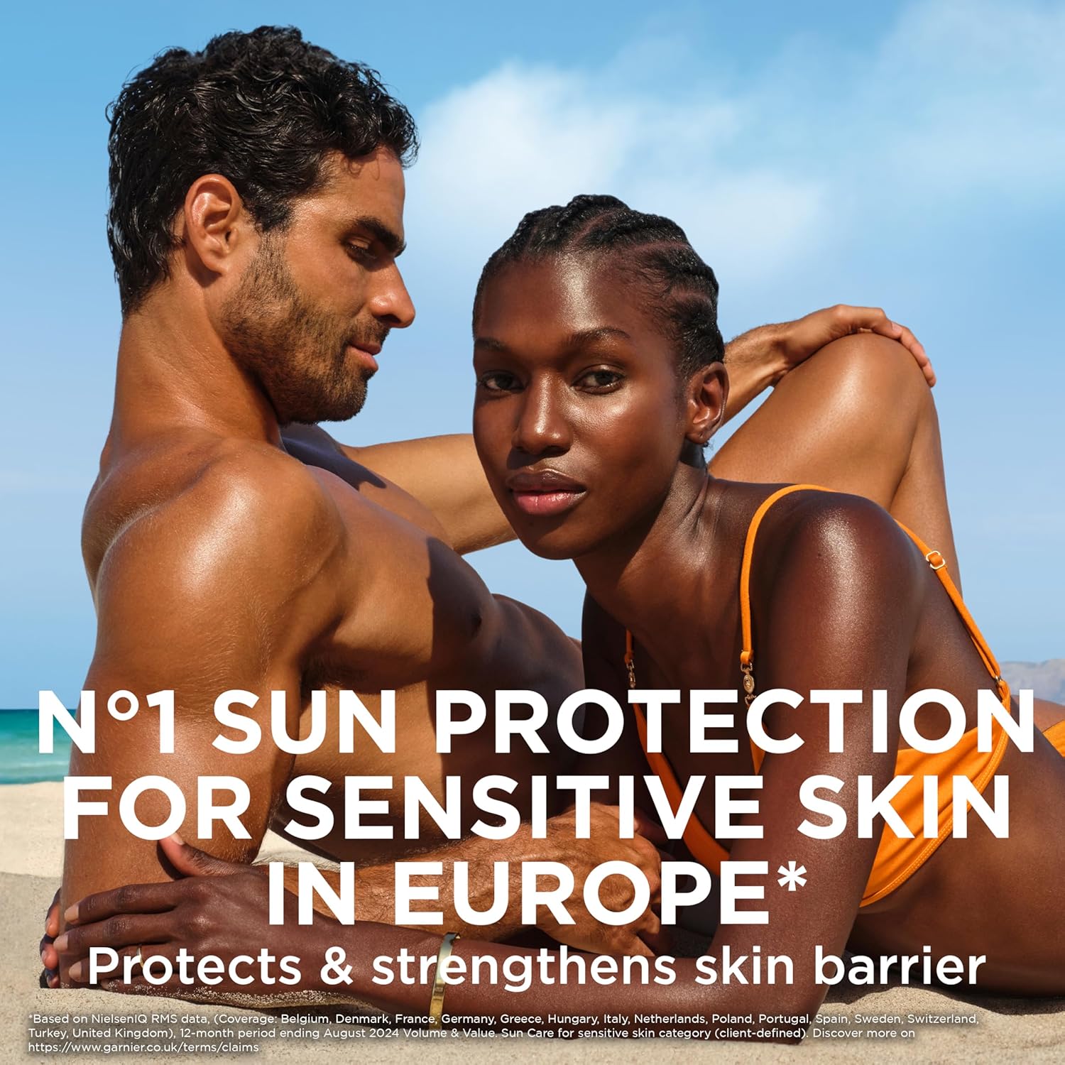 Garnier Ambre Solaire 150ml packaging shown on a flat surface