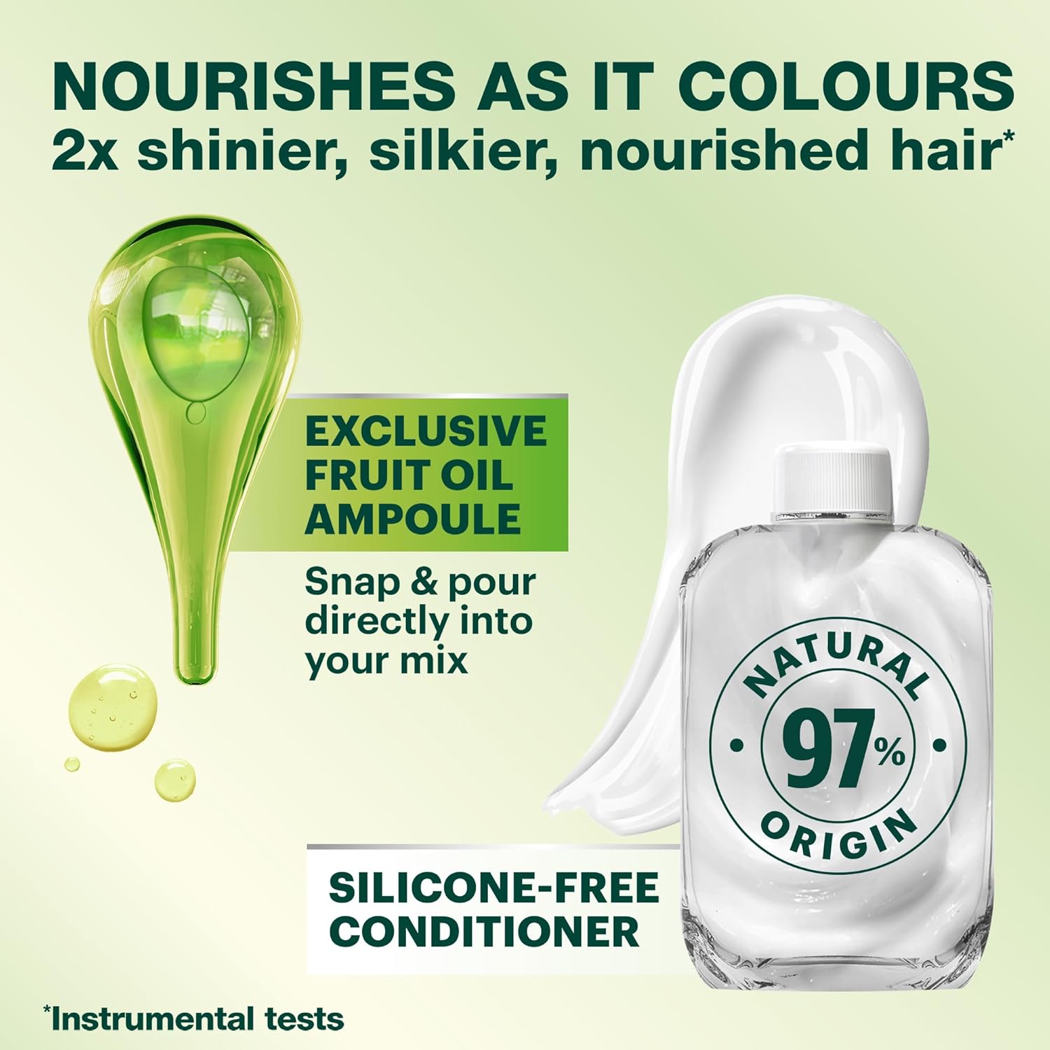 Garnier Nutrisse Ultra Creme packaging and application tools