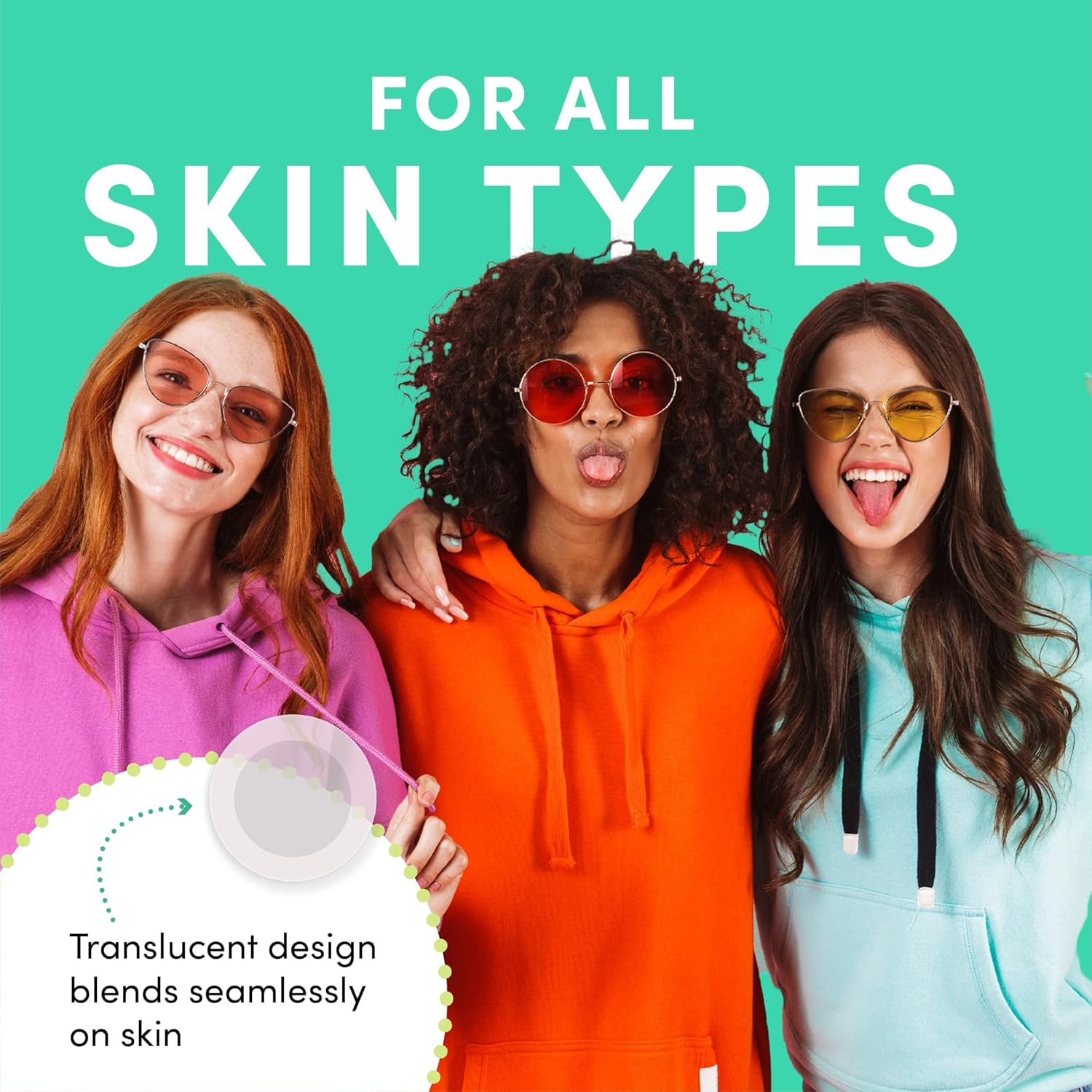 Context shot of the Dots for Spots Patches pack with skincare products