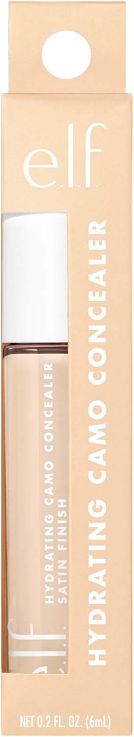 The e.l.f. concealer in use, applied to skin showing satin finish