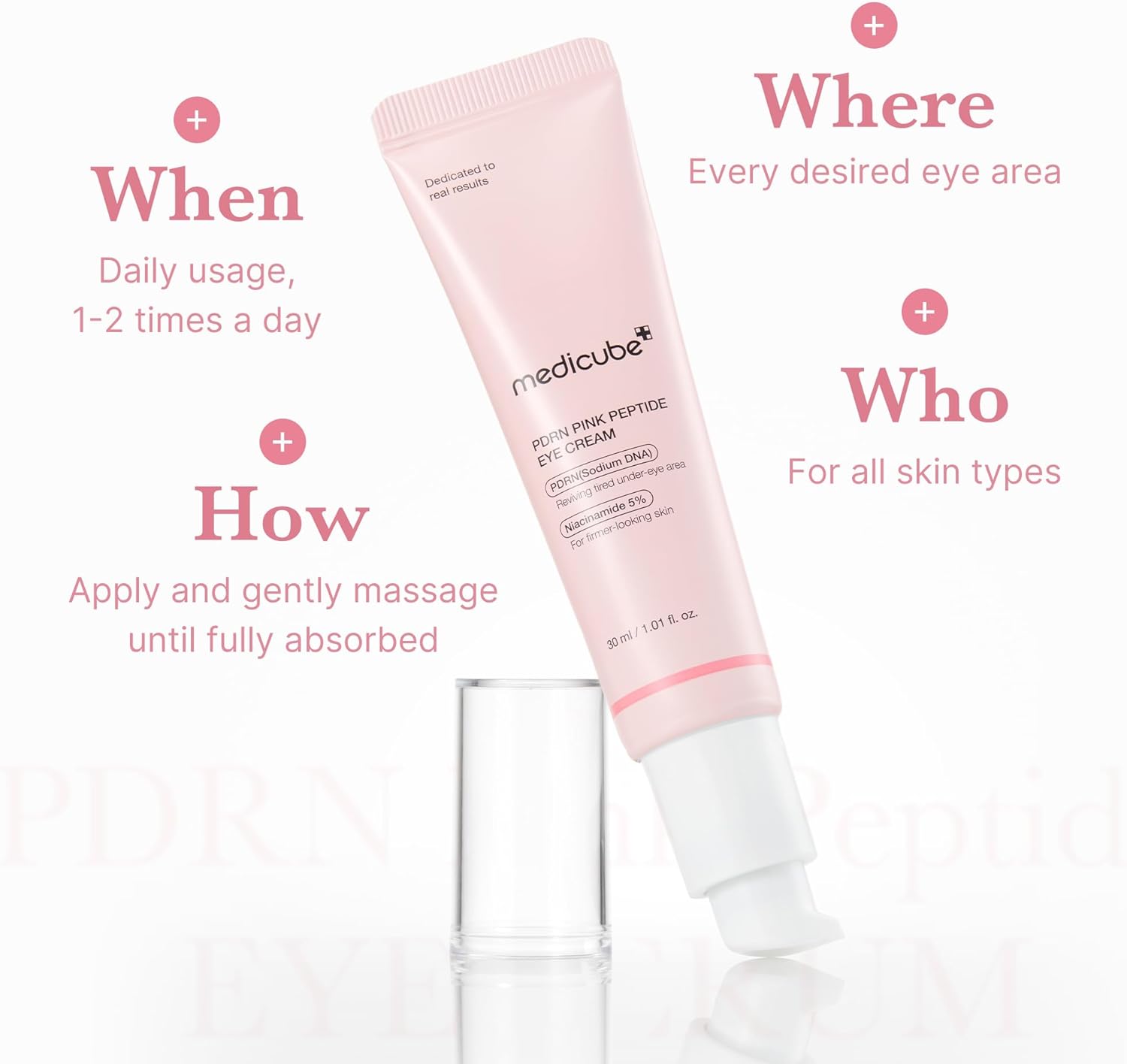 medicube eye cream shown in a lifestyle context