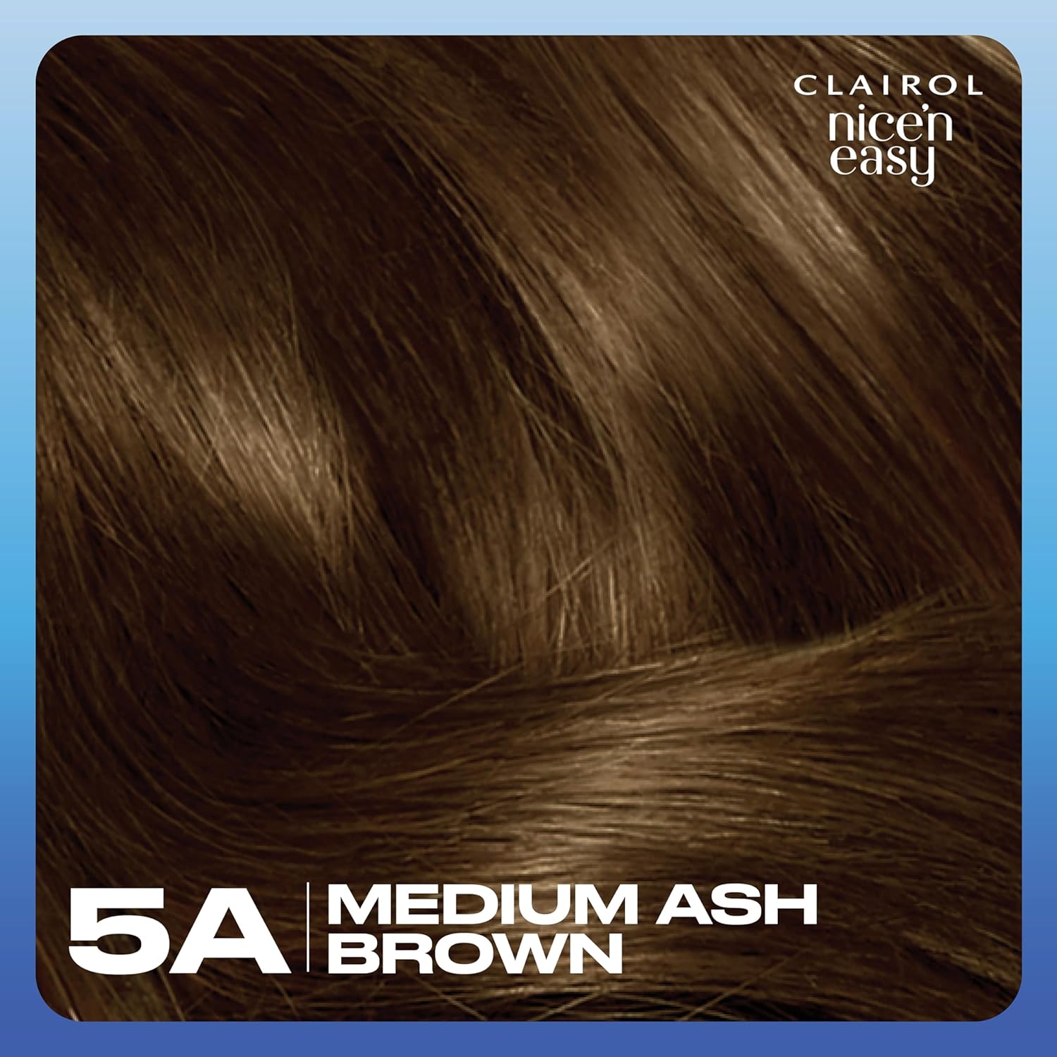 Clairol Nice'n Easy Crème hair dye box shown in a bathroom context