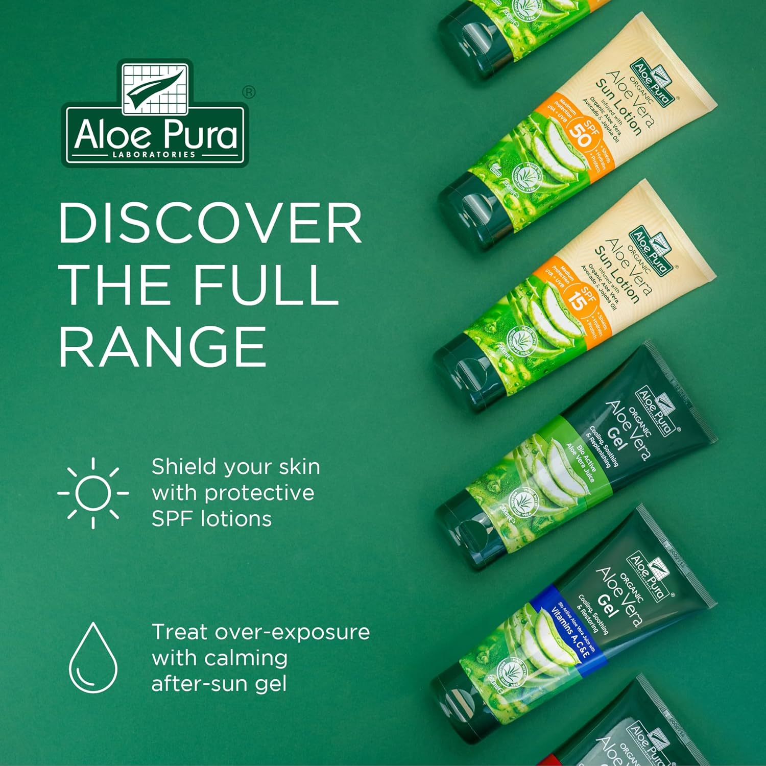 Aloe Pura aloe vera gel shown in context of use