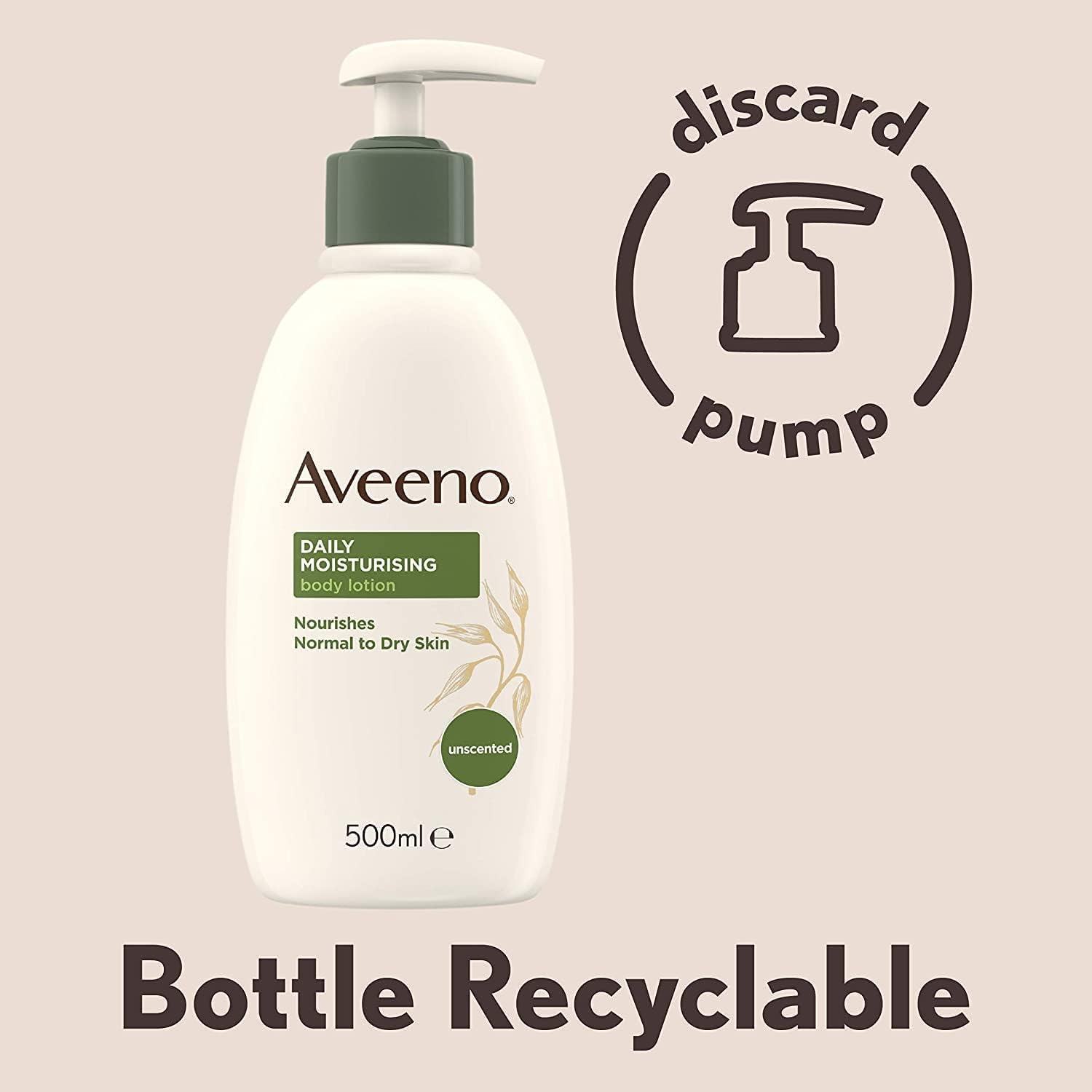 Aveeno oat body lotion bottle highlighting its sensitive skin features