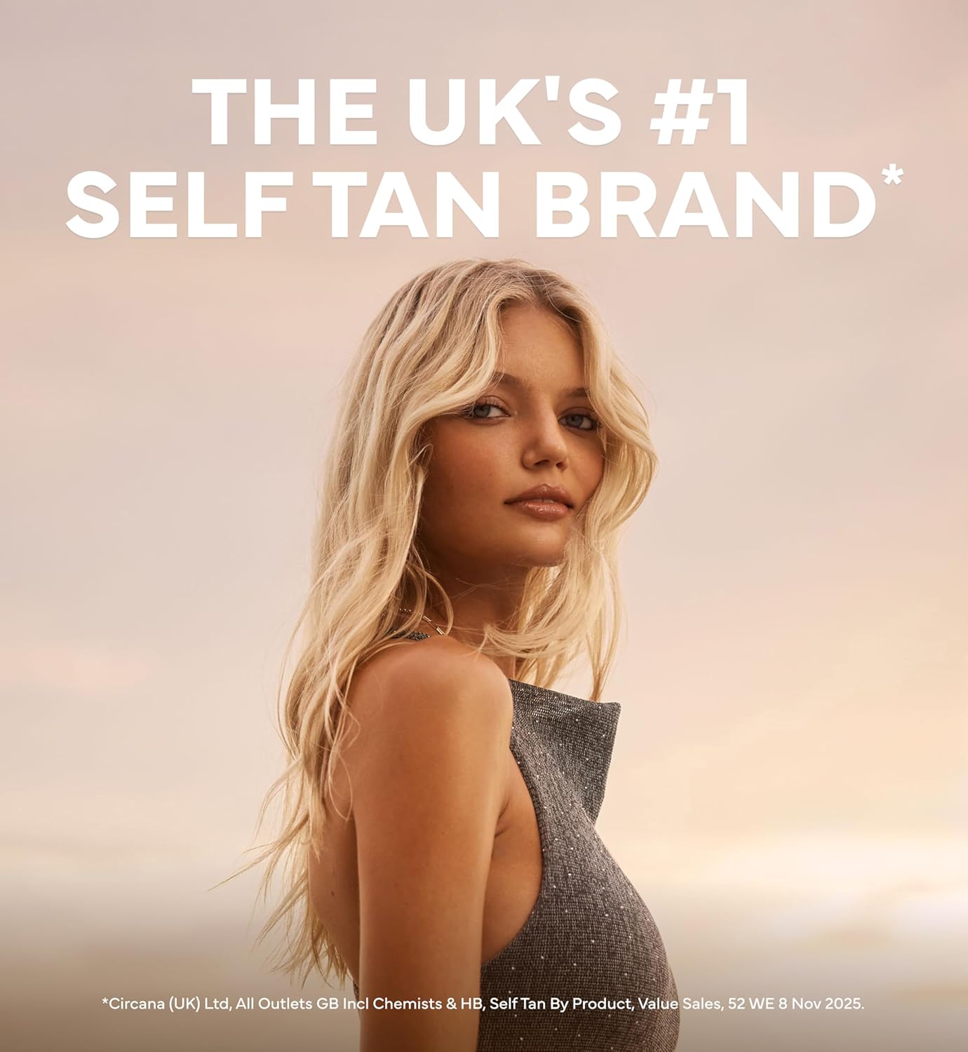 Bondi Sands advertising image reading The UK's #1 Self Tan Brand with a Circana UK sales data footnote
