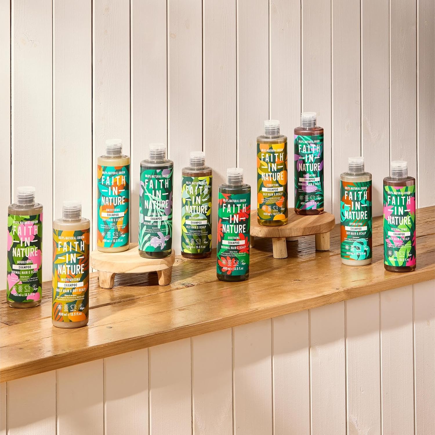 Infographic summary of Faith In Nature Coconut Shampoo's key features and ingredients