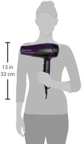 Size guide showing the Remington D3190 hair dryer is about 33cm long