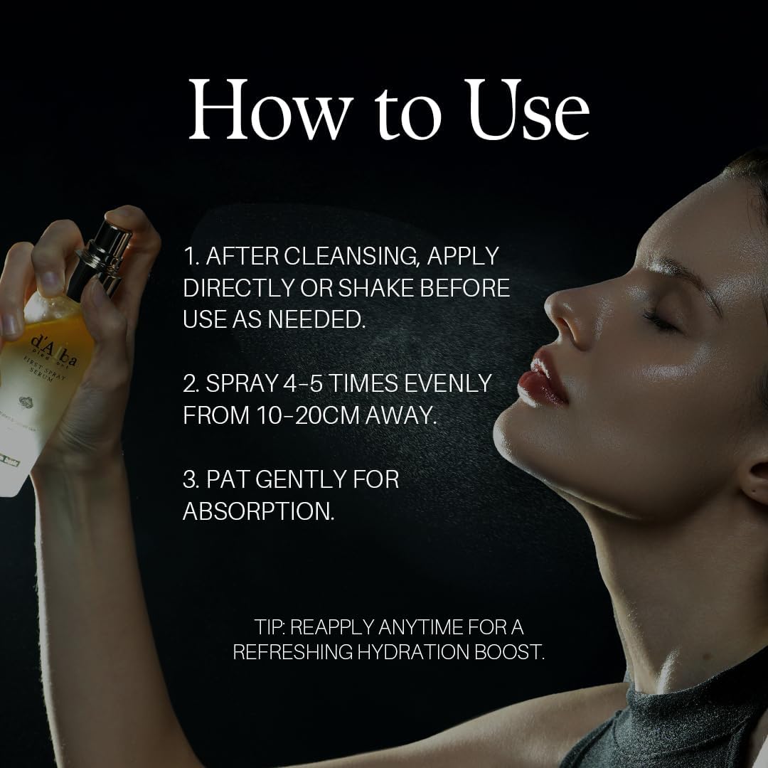 Model with a dewy, glowing complexion after using the truffle face mist