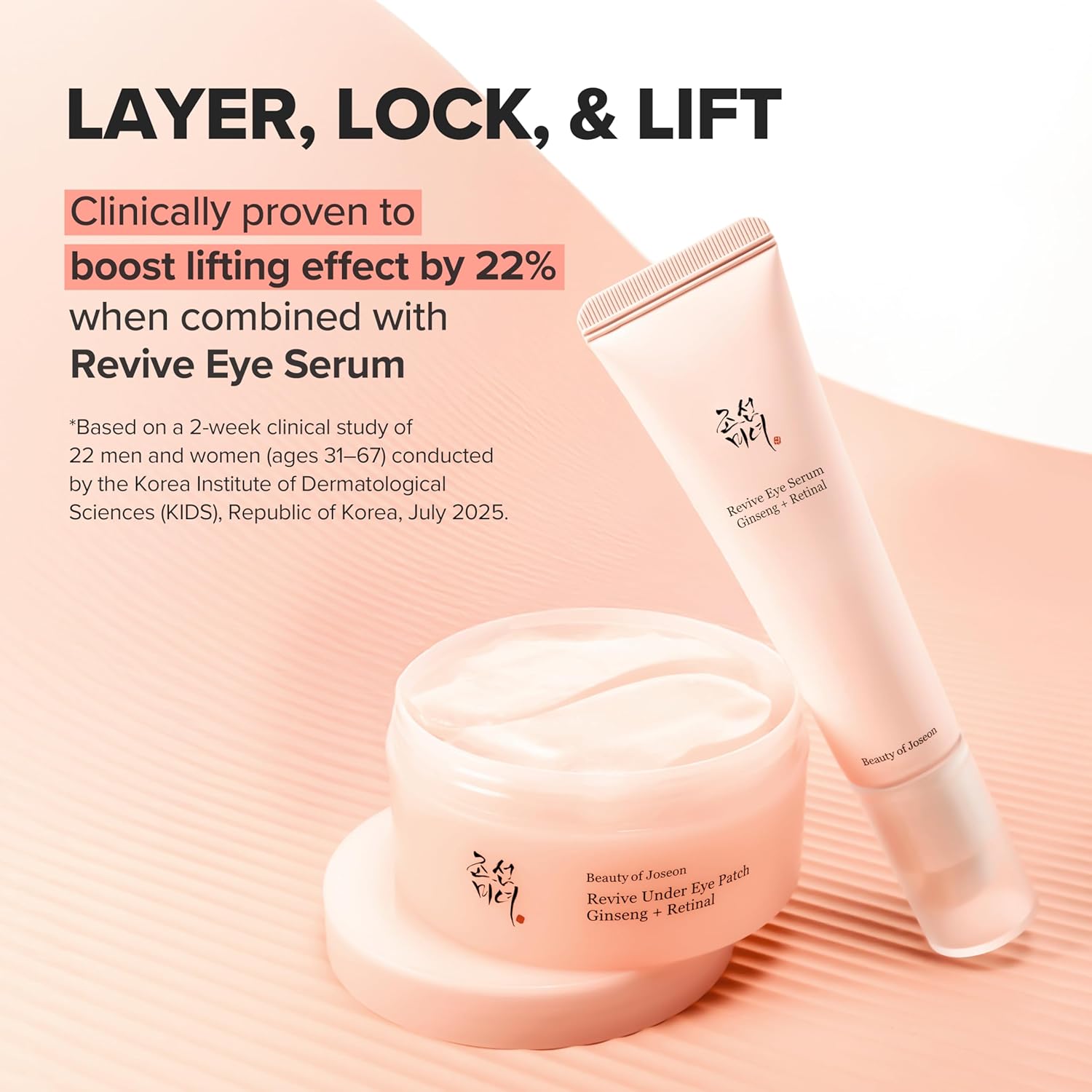 Beauty of Joseon Revive Eye Serum displayed in a lifestyle skincare setting