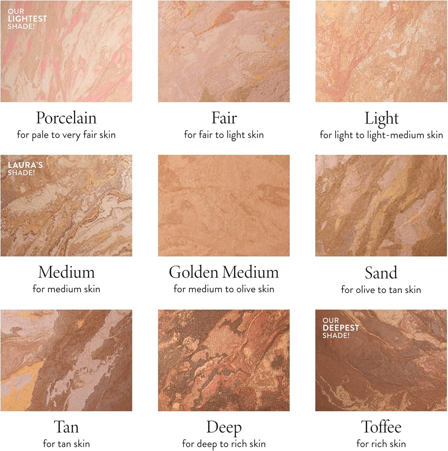 Side view of the compact showing the relatively shallow domed powder pan