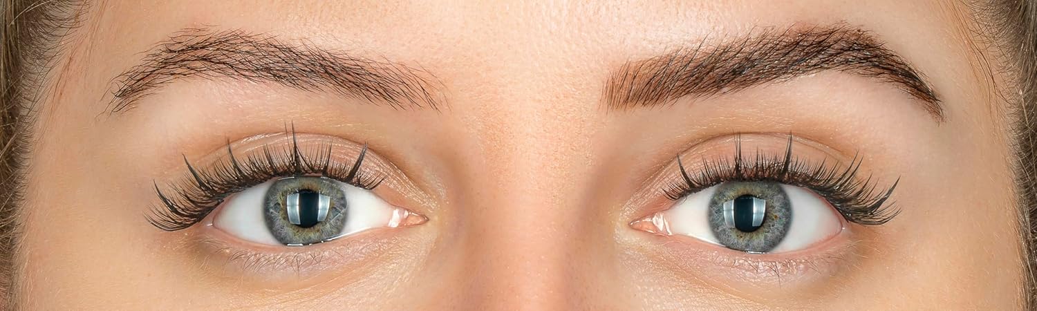 Close-up result of Eylure DYBROW eyebrow dye showing tinted brow