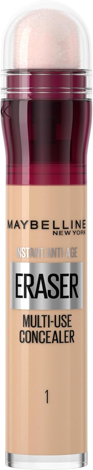 Maybelline Instant Anti Age Eraser Concealer tube with sponge tip applicator in shade 01 Light