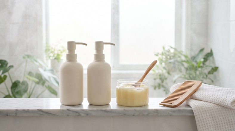 Strengthening shampoo, conditioner and weekly hair mask that prepare hair to resist heat damage
